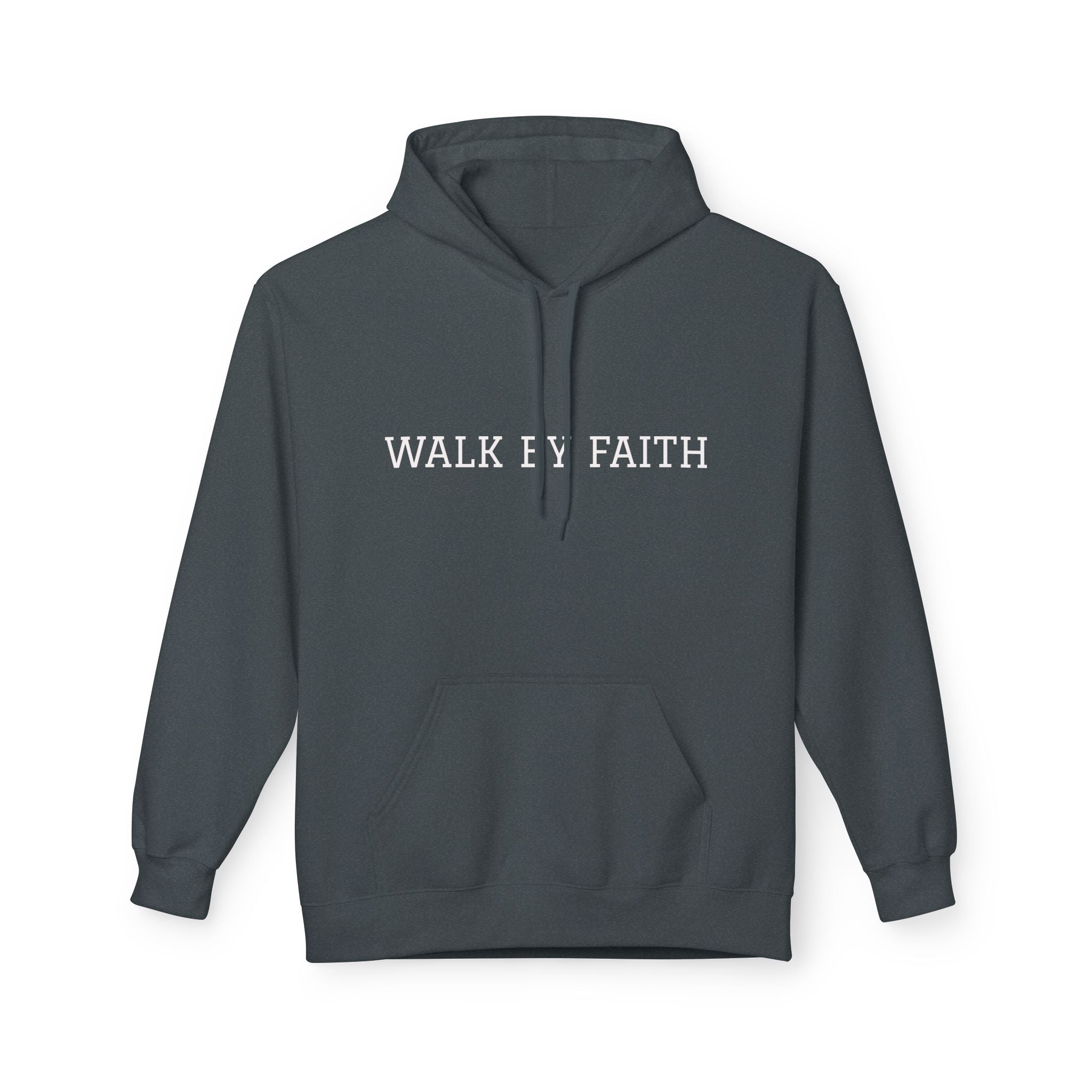 Faith Hoodie - "Walk By Faith" Minimal Christian Pullover