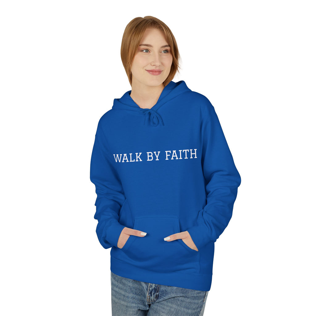 Faith Hoodie - "Walk By Faith" Minimal Christian Pullover