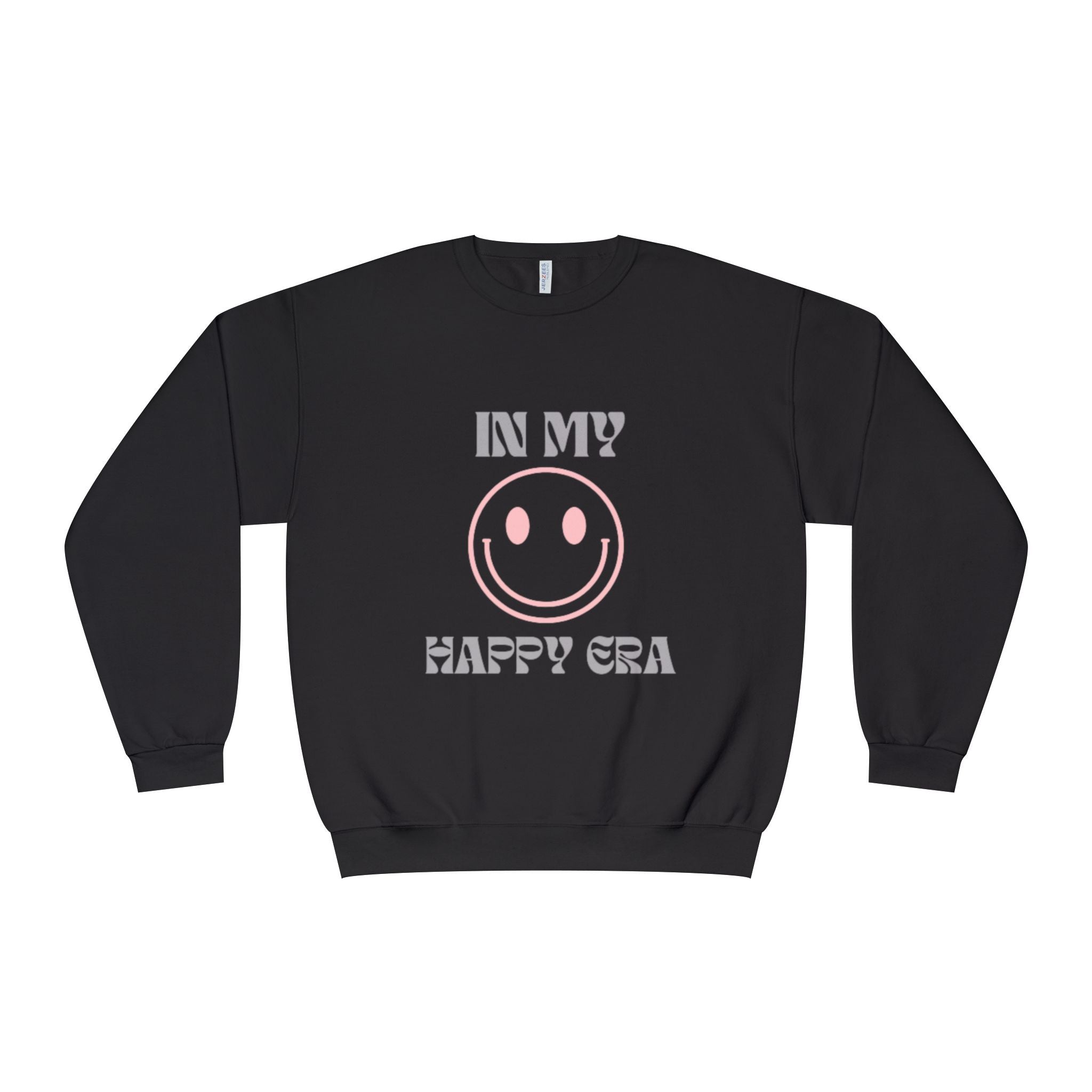 Happy Era Crewneck Sweatshirt — 'In My? Happy Era' Smiley Graphic