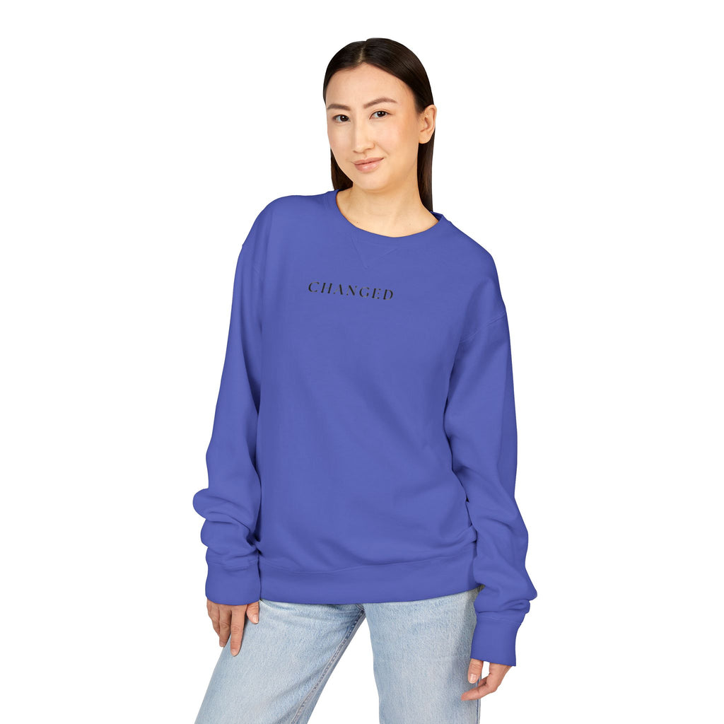 Changed Crewneck Sweatshirt — Minimal Inspirational Pullover