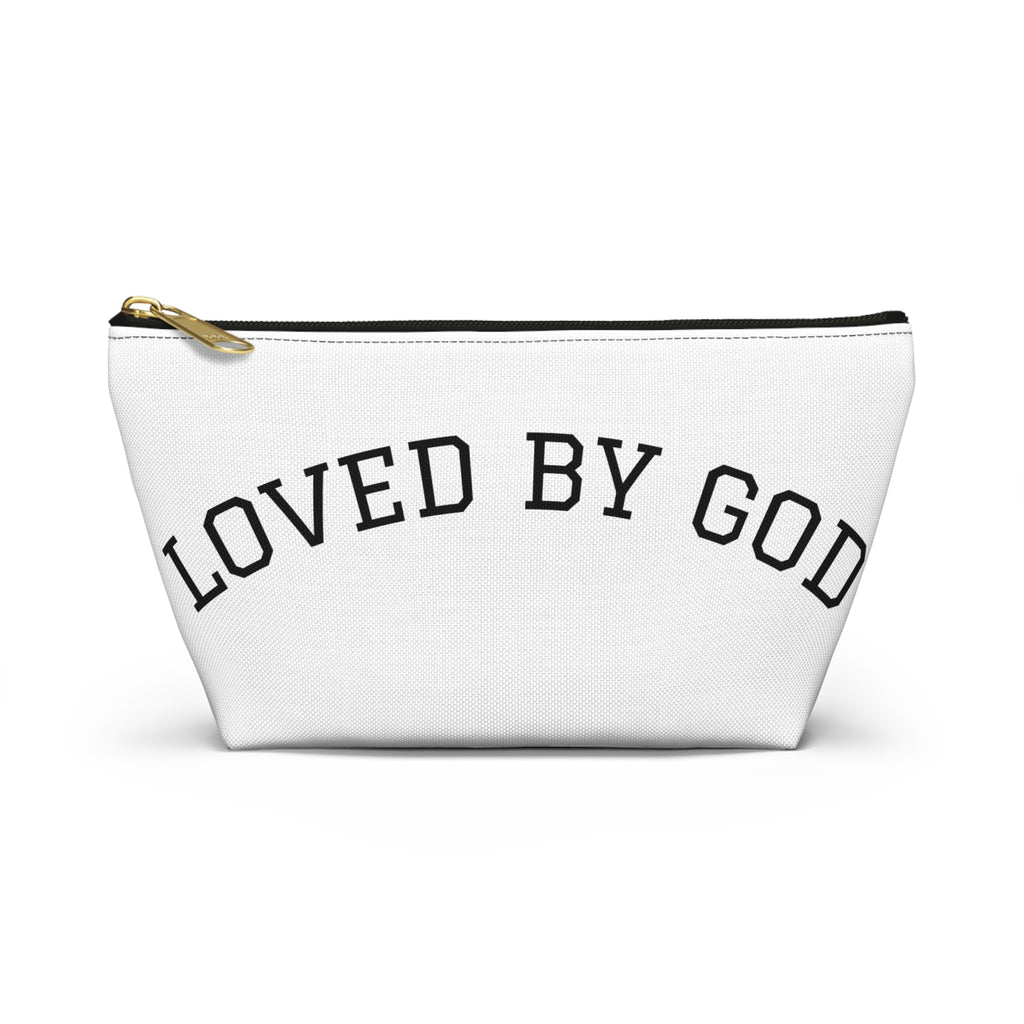 Loved By God Accessory Pouch — Inspirational Makeup & Travel T-Bottom Bag