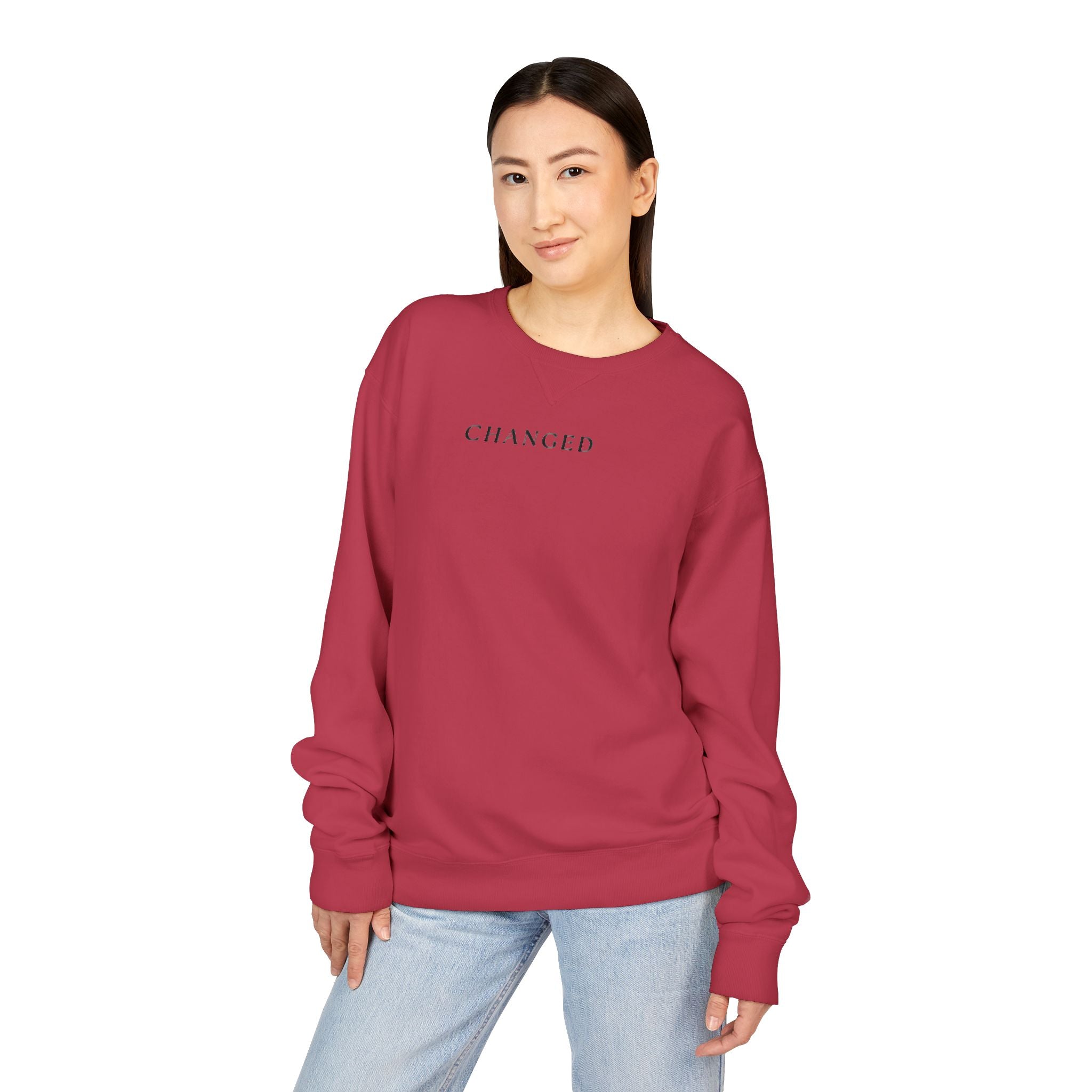 Changed Crewneck Sweatshirt — Minimal Inspirational Pullover