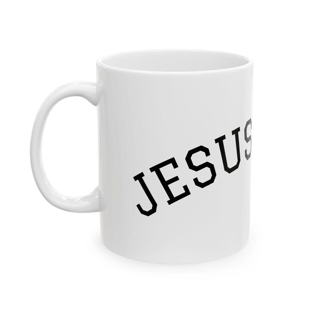 Jesus Saves Ceramic Mug — Christian Faith Coffee Cup (11oz & 15oz)