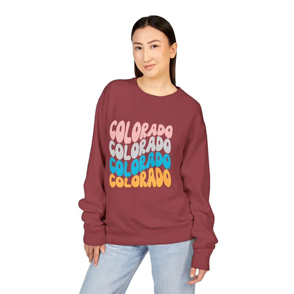 Colorado Retro Stack Crewneck Sweatshirt