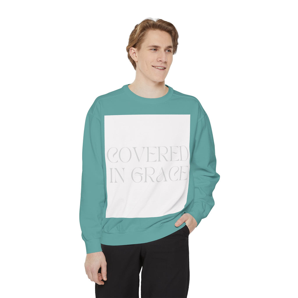 Covered in Grace Sweatshirt — Inspirational Christian Crewneck