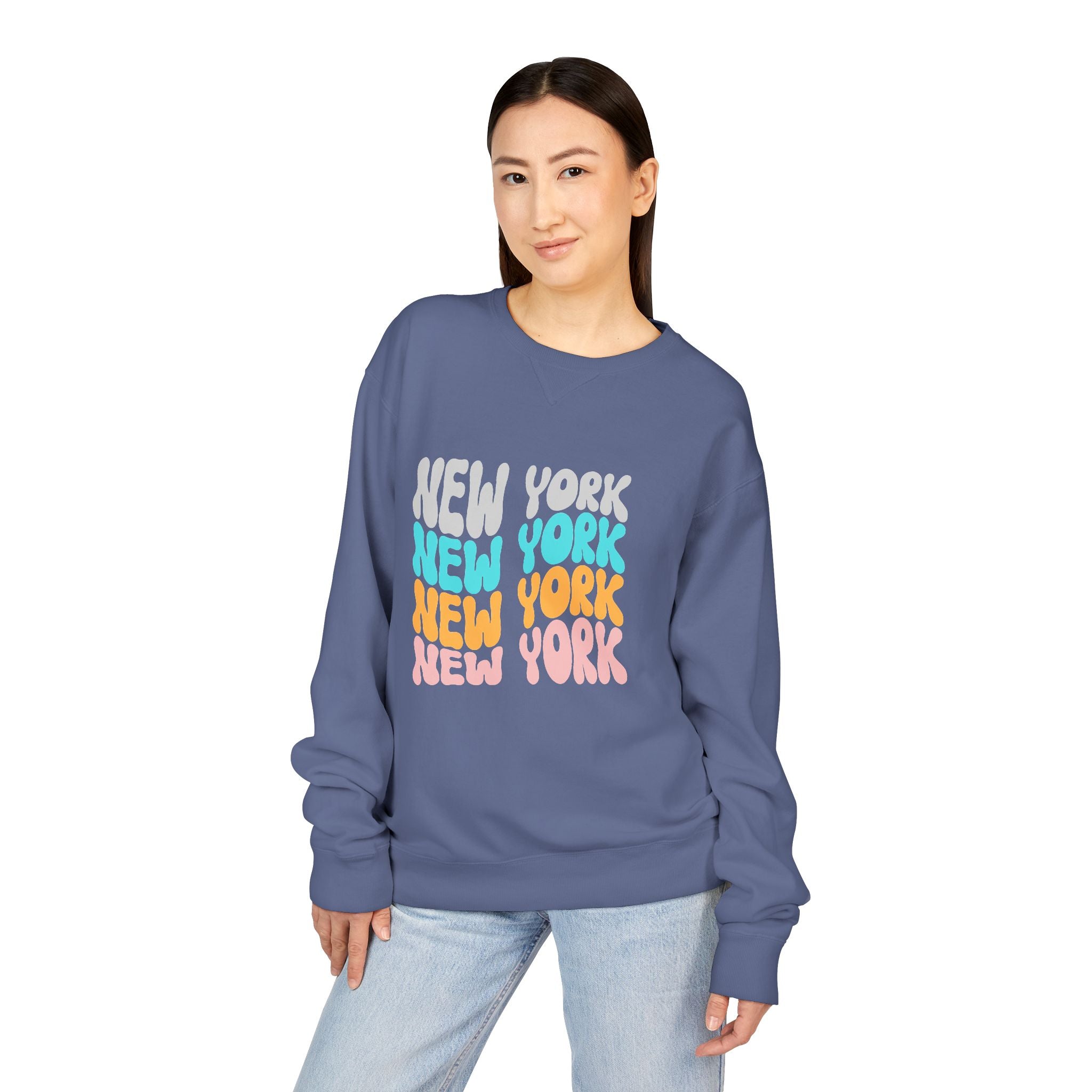 New York Retro Bubble Crewneck Sweatshirt