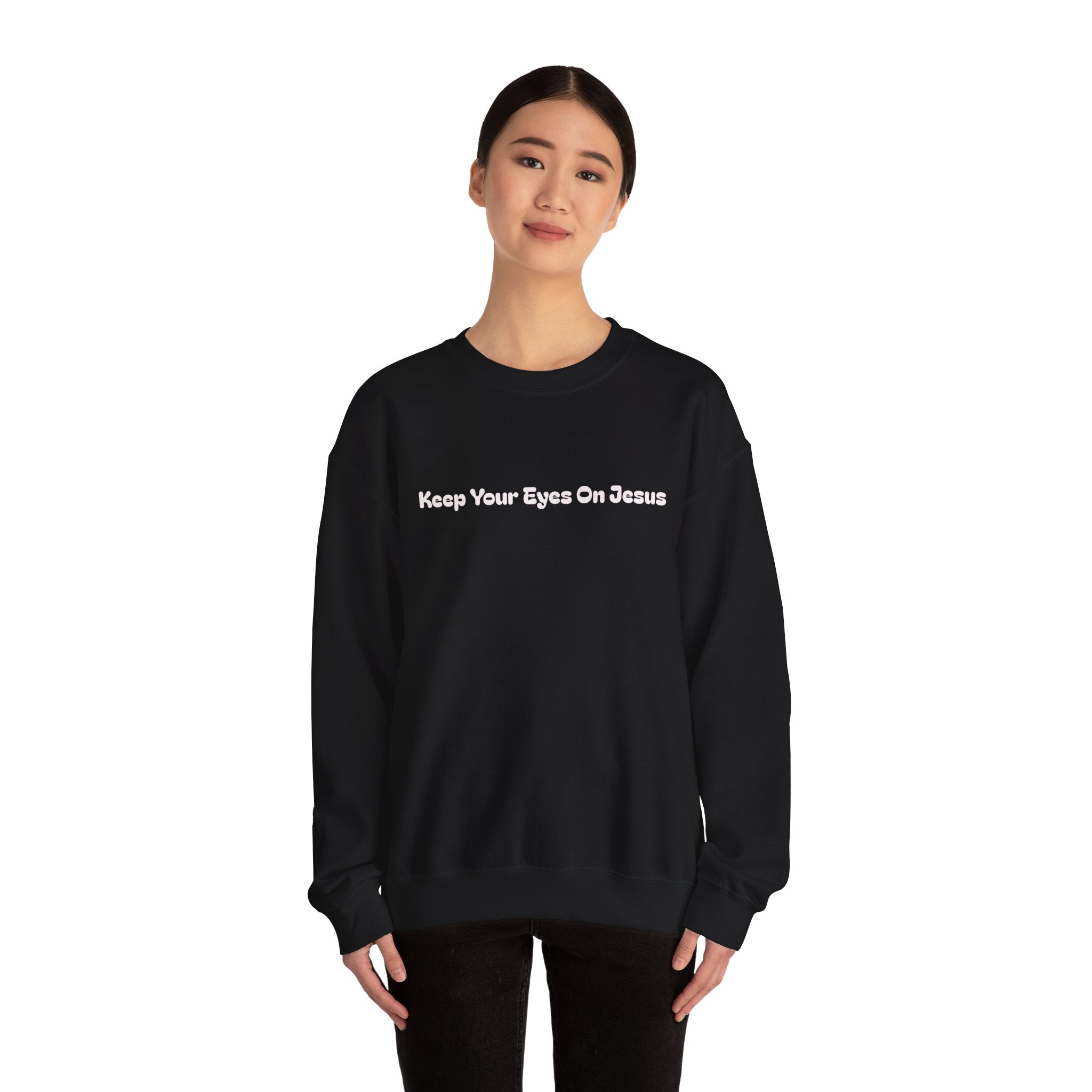 Keep Your Eyes On Jesus Crewneck — Focused in Faith