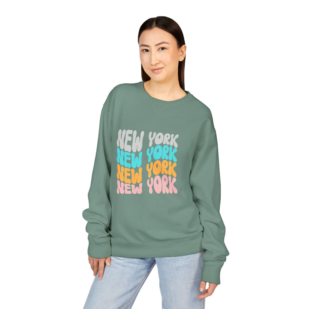 New York Retro Bubble Crewneck Sweatshirt