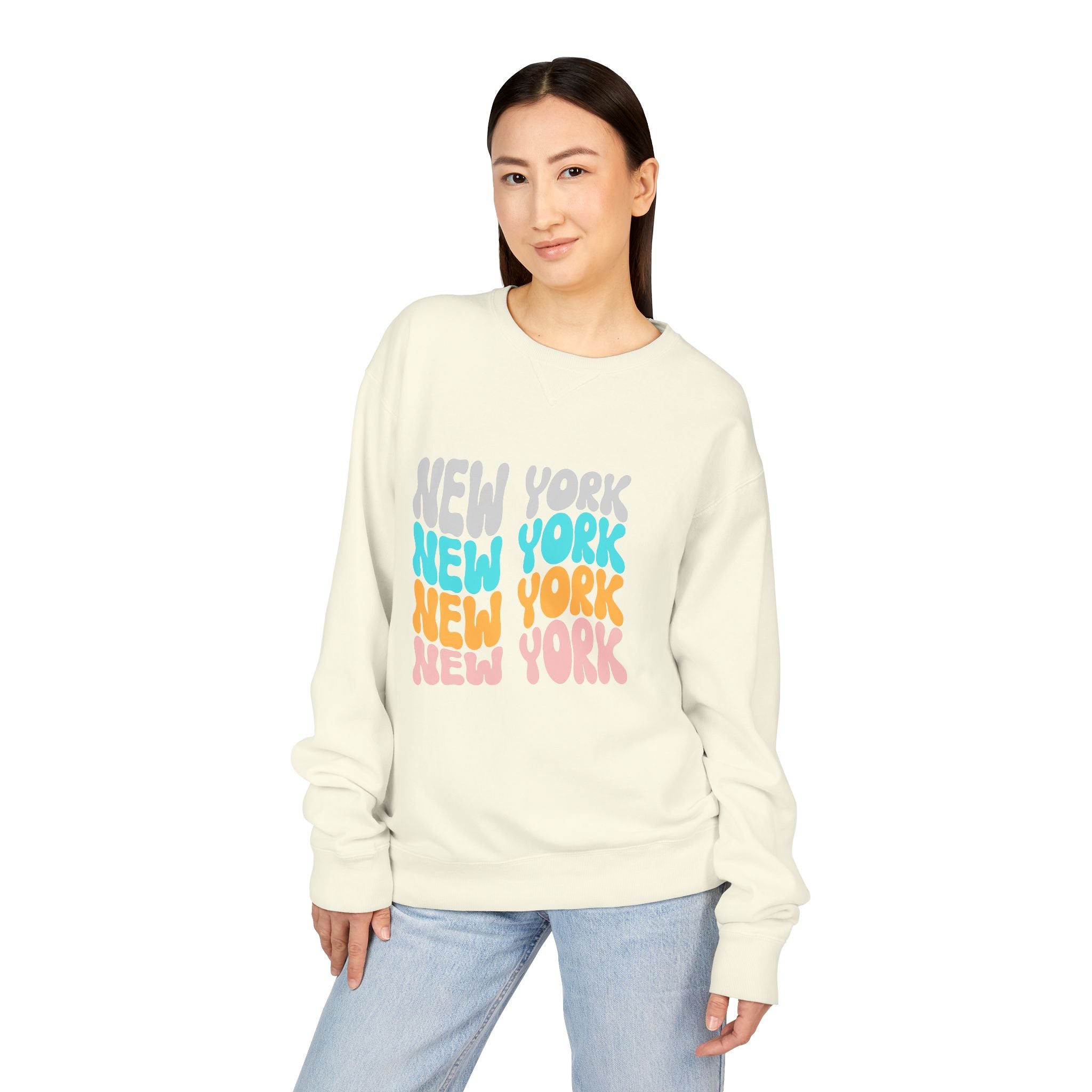 New York Retro Bubble Crewneck Sweatshirt