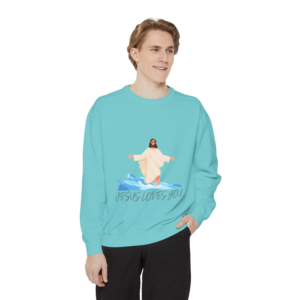 Jesus Loves You Sweatshirt — Christian Faith Graphic Crewneck
