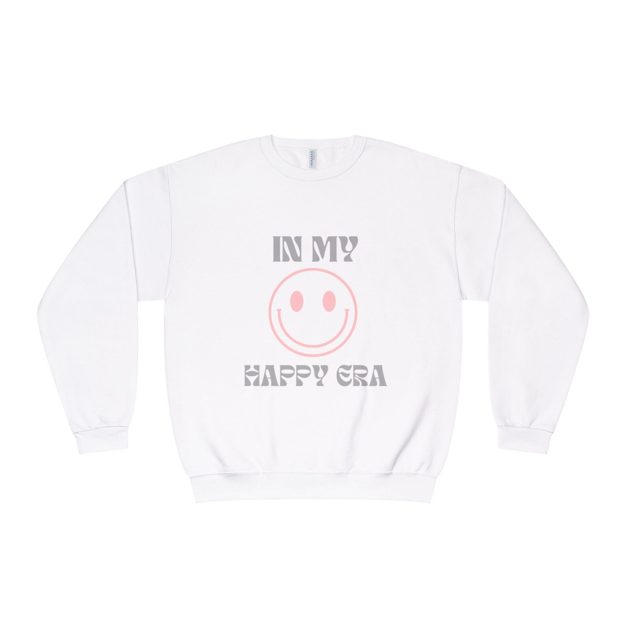Happy Era Crewneck Sweatshirt — 'In My? Happy Era' Smiley Graphic