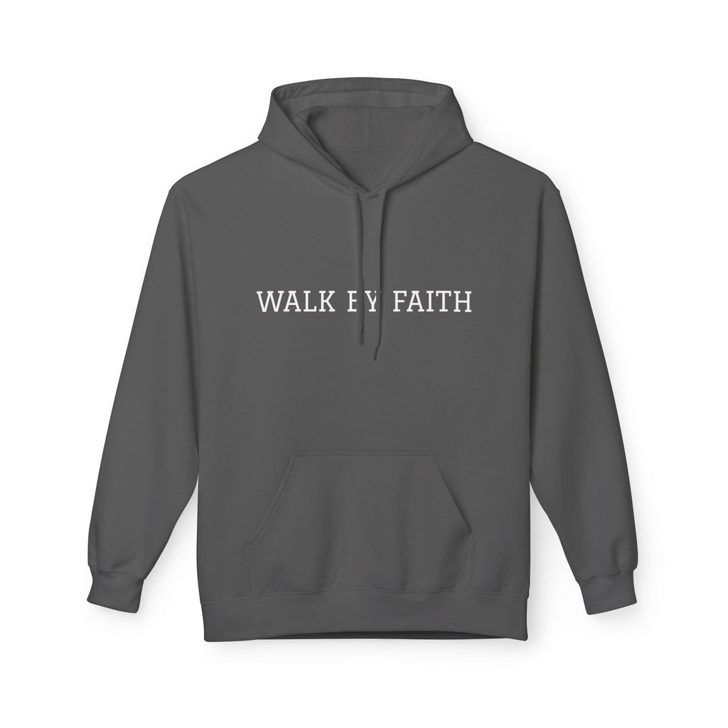 Faith Hoodie - "Walk By Faith" Minimal Christian Pullover