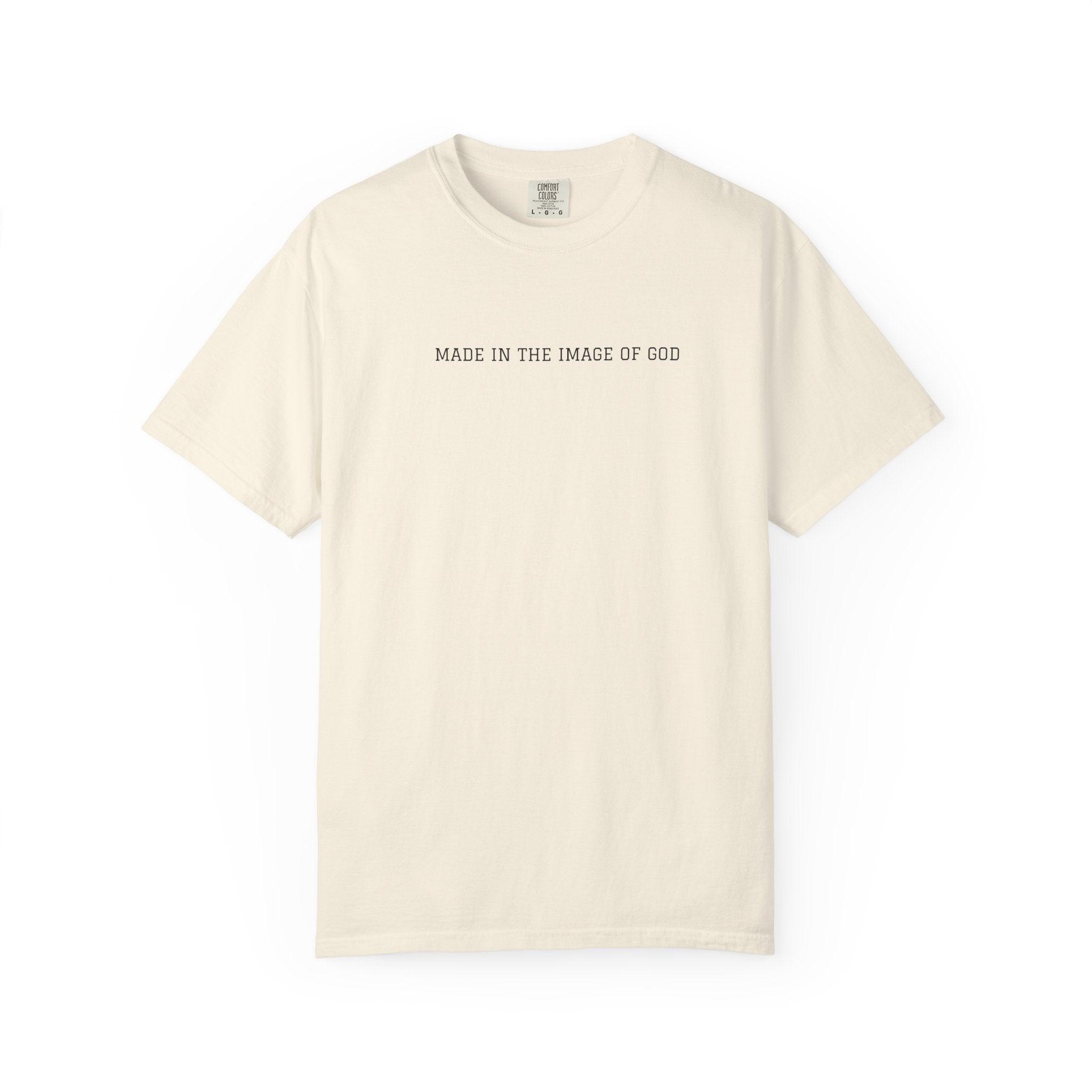 Made in the Image of God T-Shirt — Faith-Based Minimalist Christian Tee