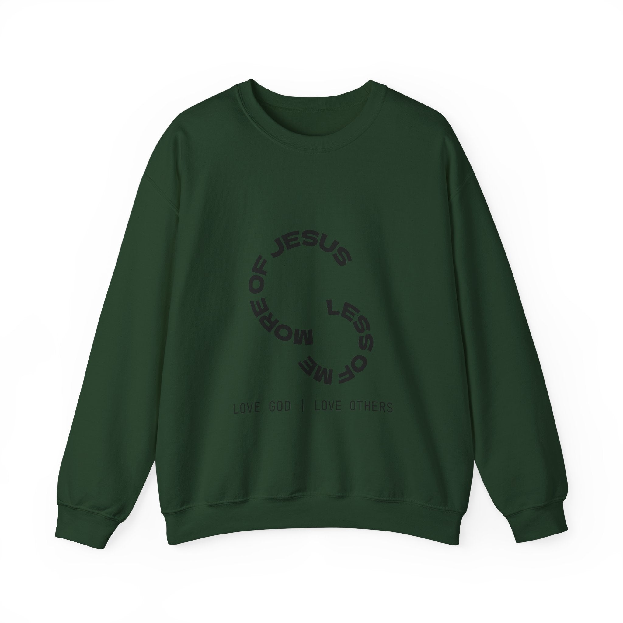 Christian Crewneck Sweatshirt — "Love God | Love Others" Jesus Circle Graphic