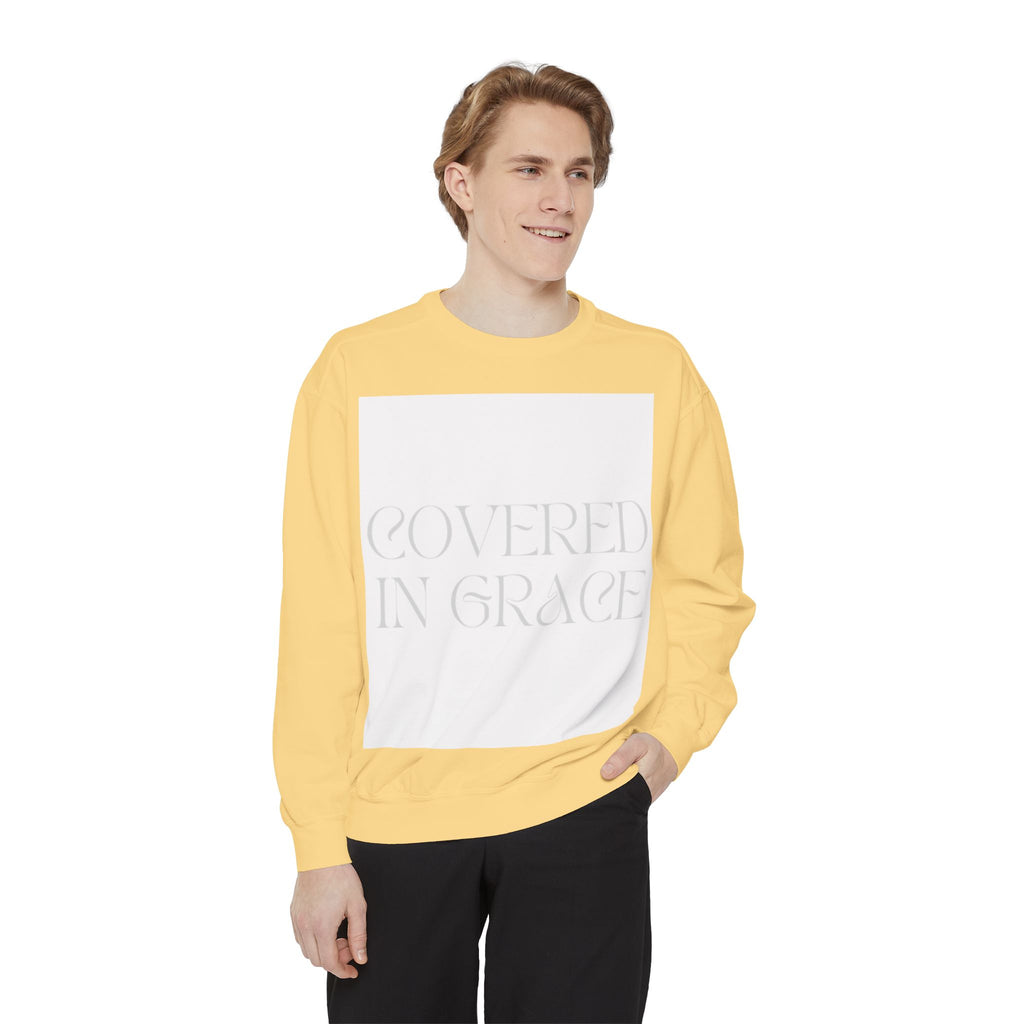 Covered in Grace Sweatshirt — Inspirational Christian Crewneck