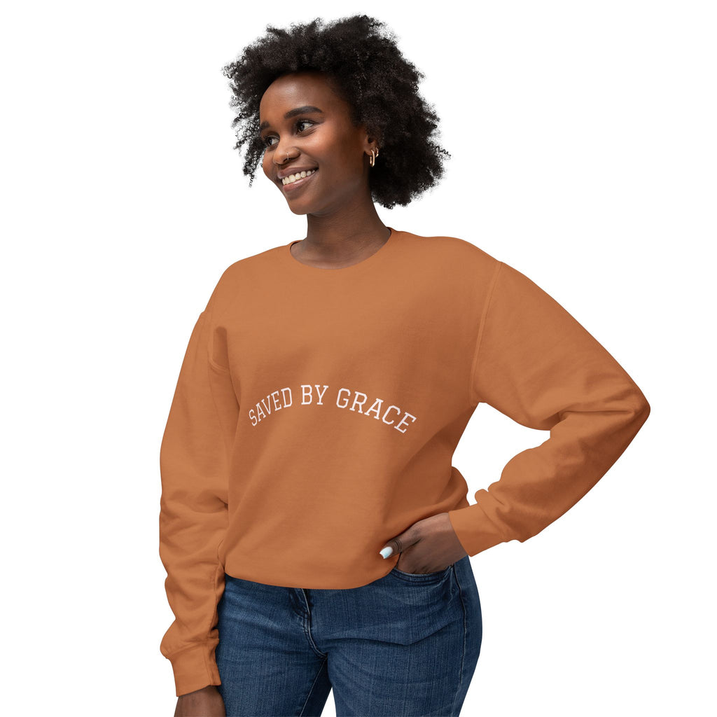 Saved by Grace Sweatshirt Christian Faith Crewneck
