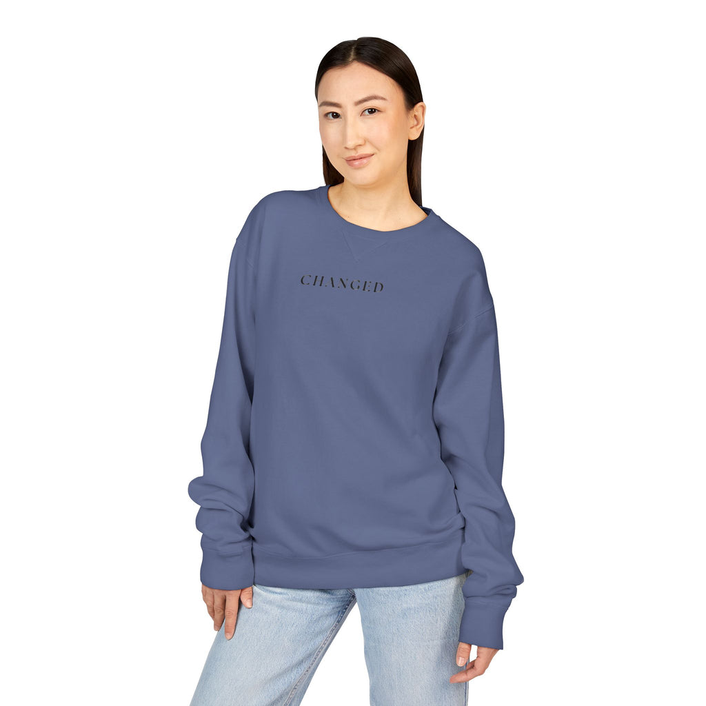 Changed Crewneck Sweatshirt — Minimal Inspirational Pullover