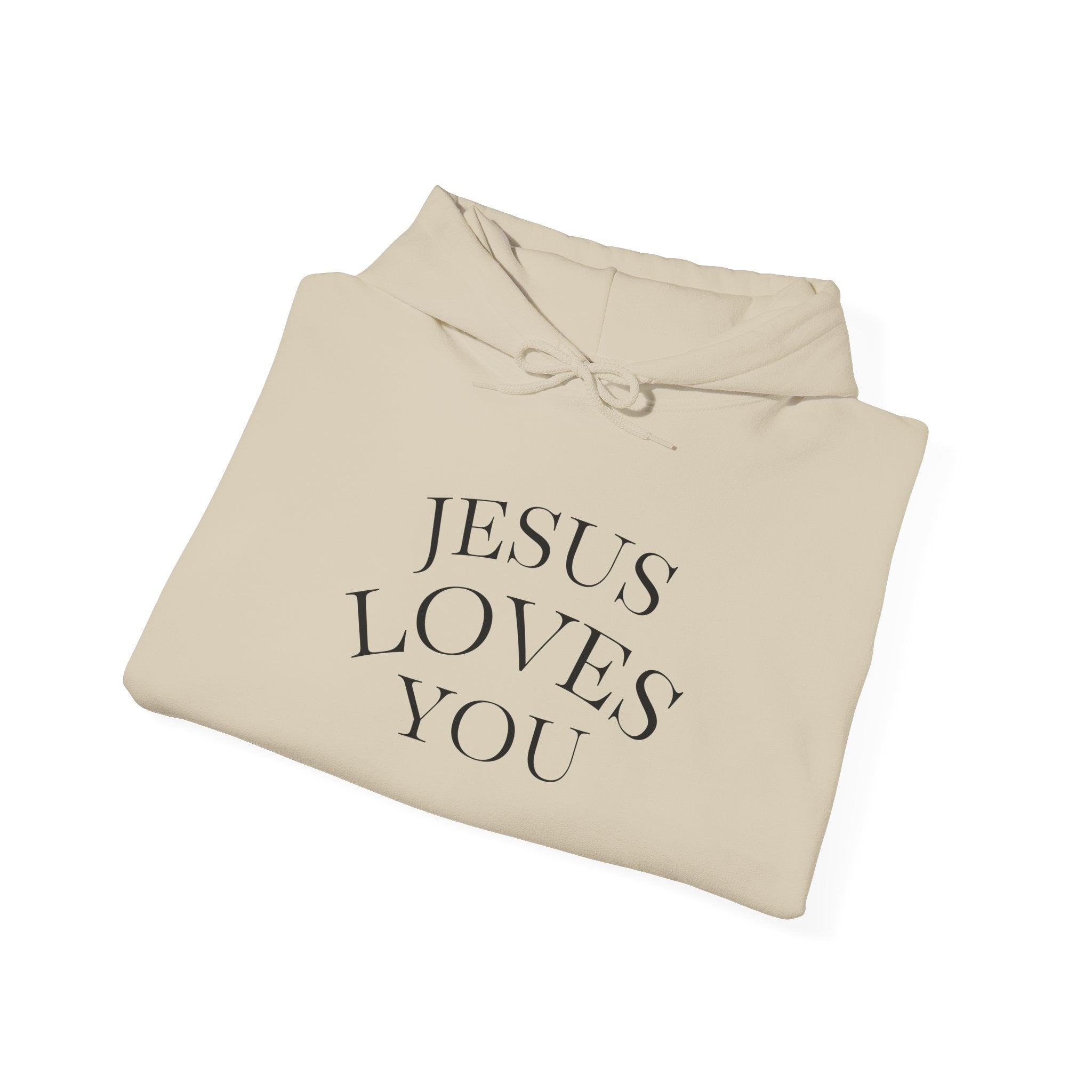 Jesus Loves You Hoodie - Minimal Faith Graphic Pullover