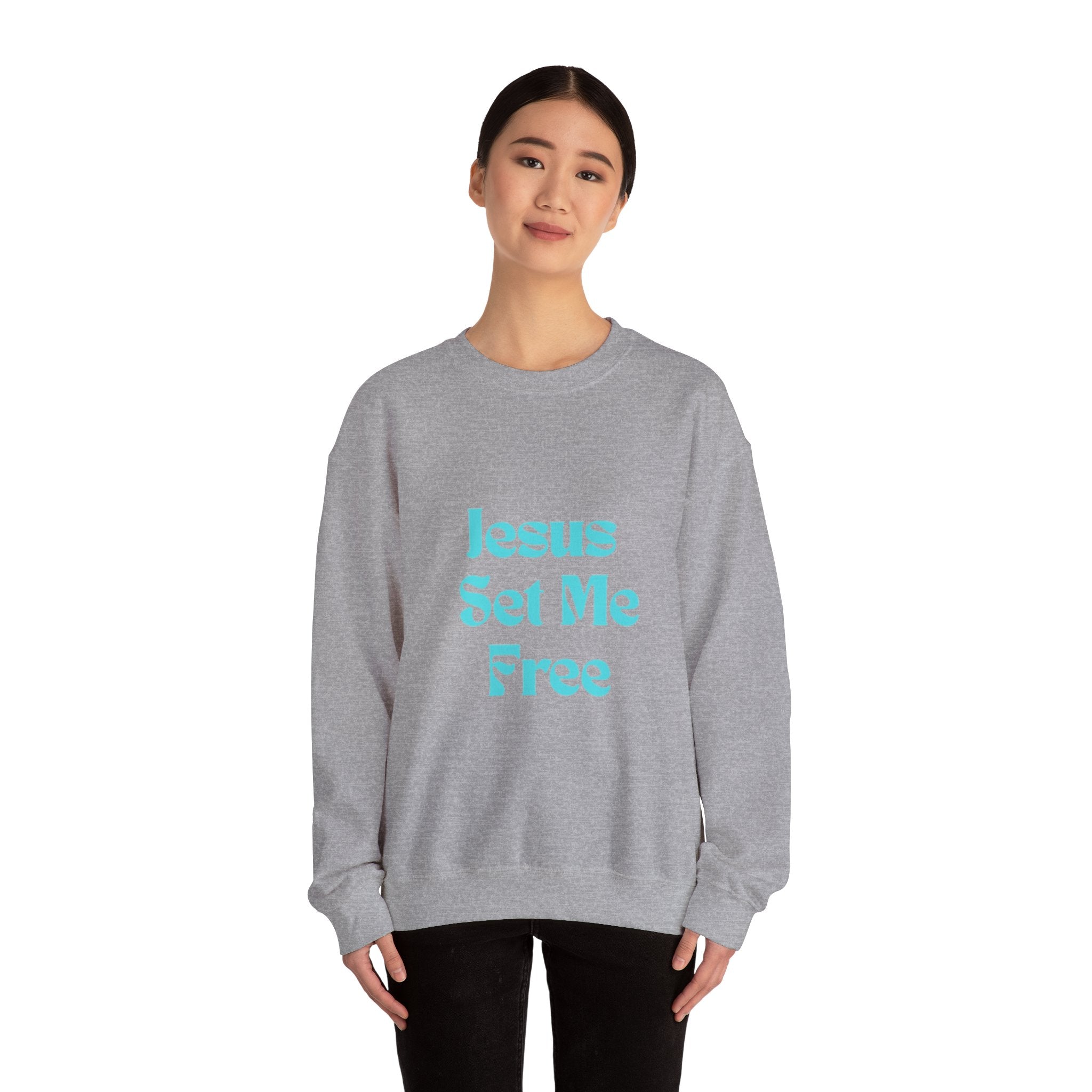 Jesus Set Me Free Sweatshirt - Christian Faith Crewneck