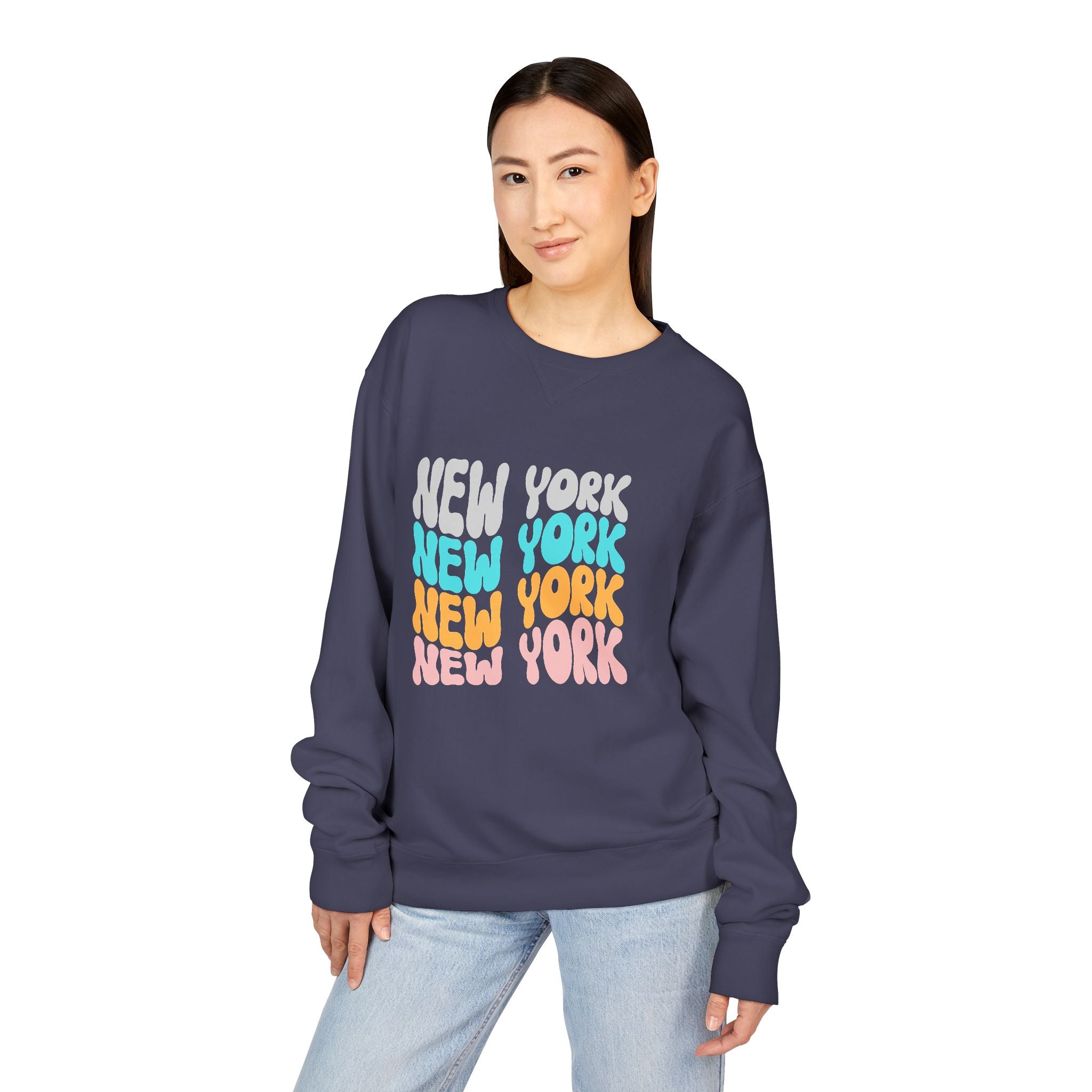 New York Retro Bubble Crewneck Sweatshirt
