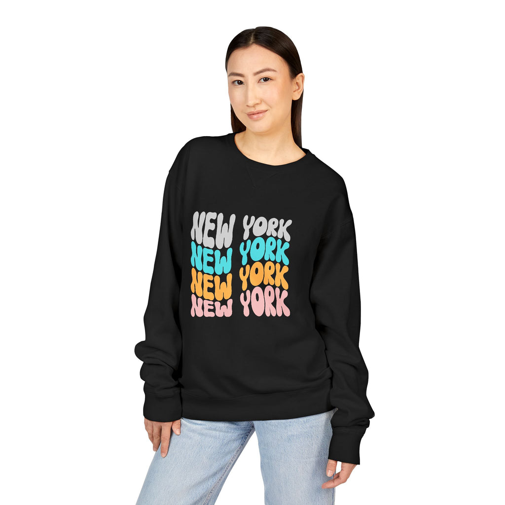 New York Retro Bubble Crewneck Sweatshirt
