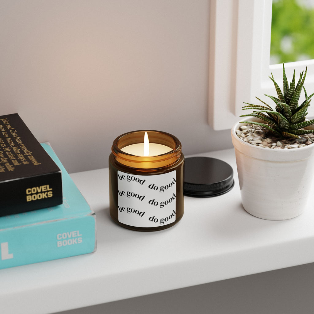 Soy Candle — 'Do Good' Amber Jar Scented Candle