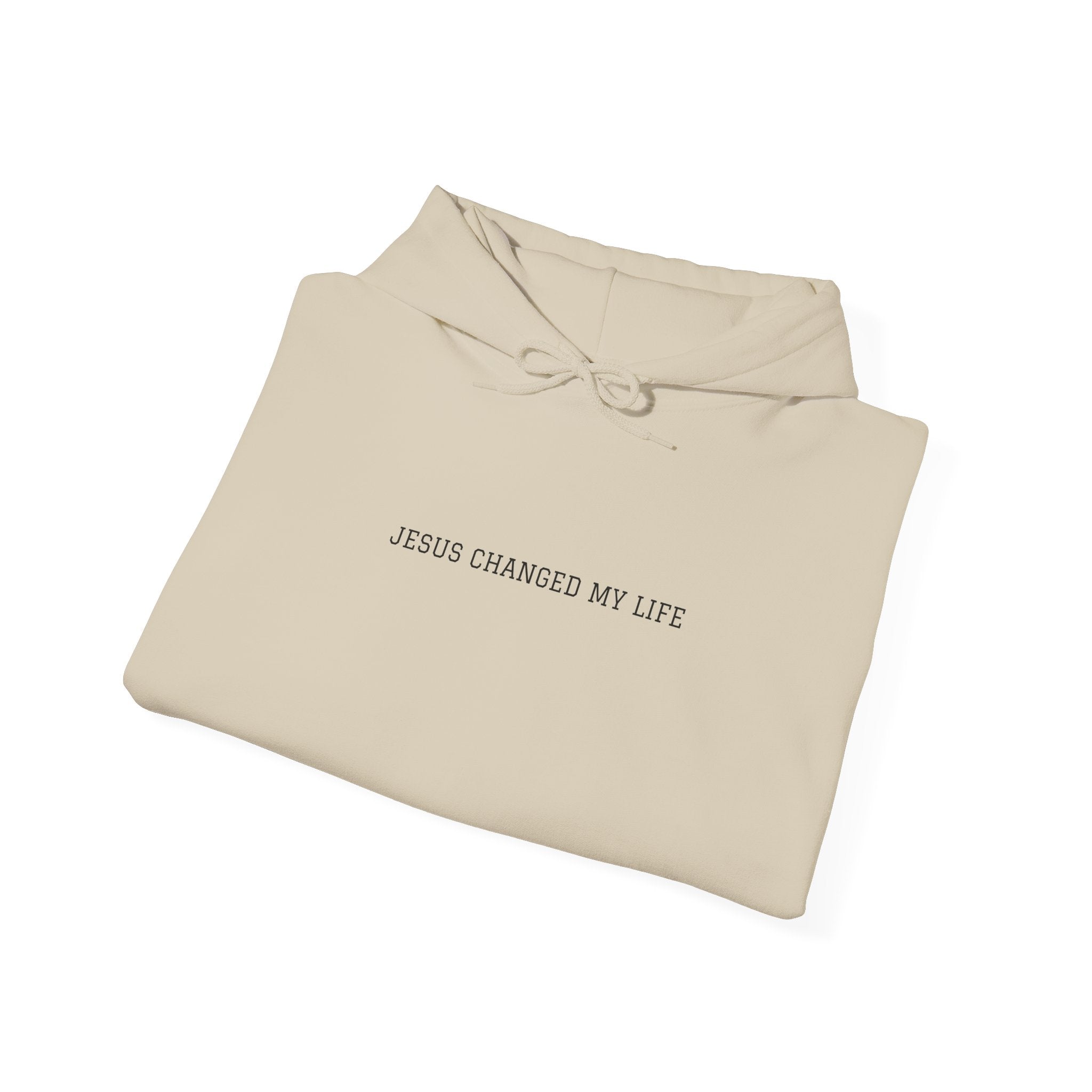 Jesus Changed My Life Hoodie — Minimal Faith Pullover