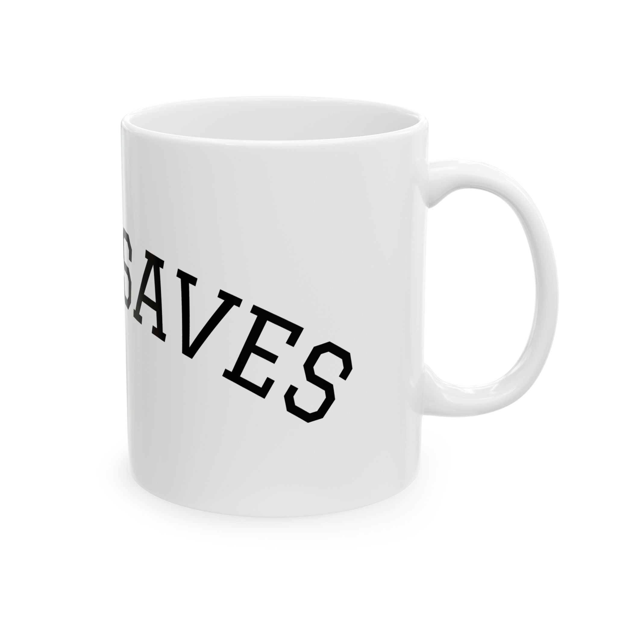 Jesus Saves Ceramic Mug — Christian Faith Coffee Cup (11oz & 15oz)