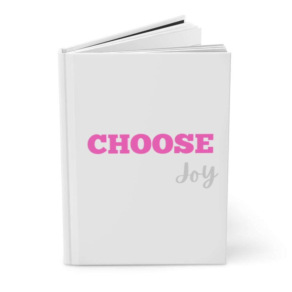 Choose Joy Hardcover Journal | Matte Inspirational Notebook, Pink Typography