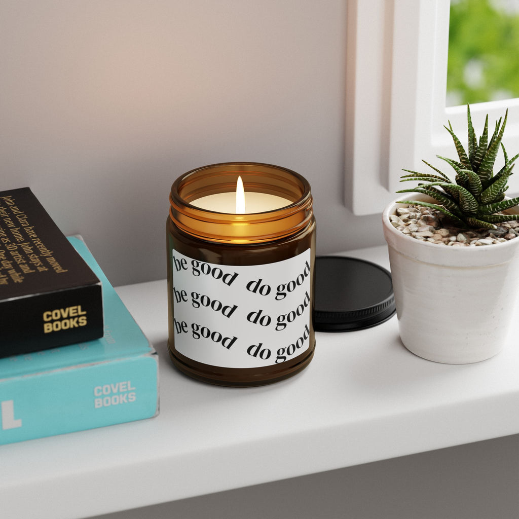 Soy Candle — 'Do Good' Amber Jar Scented Candle