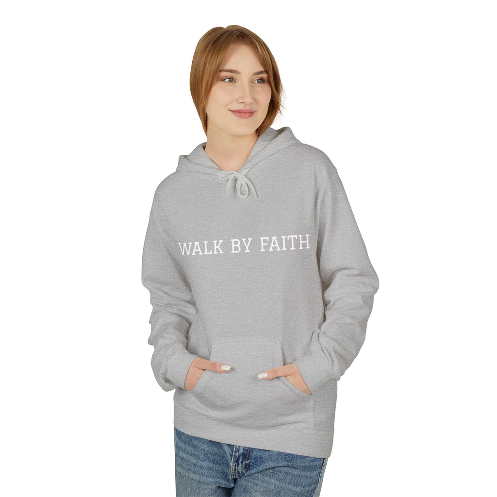 Faith Hoodie - "Walk By Faith" Minimal Christian Pullover