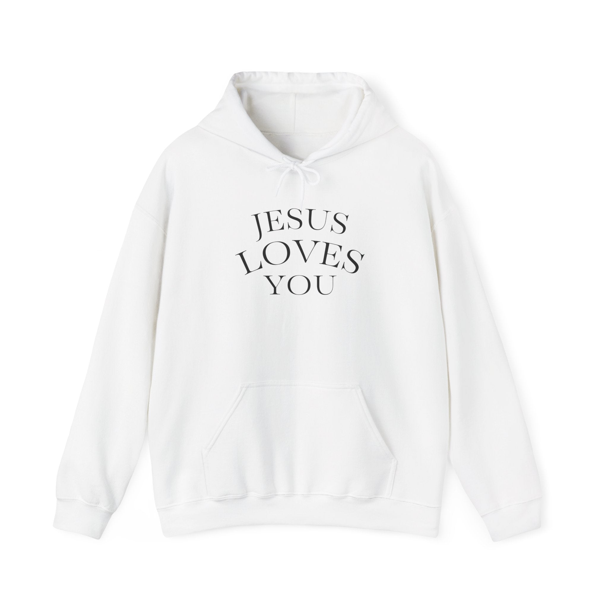 Jesus Loves You Hoodie - Minimal Faith Graphic Pullover